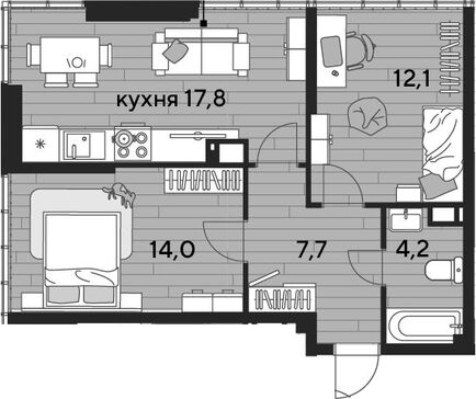 3-комн. квартира фото 0