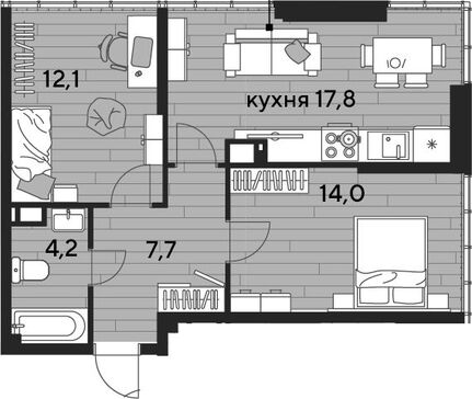 3-комн. квартира фото 0