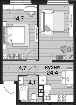2-комн. квартира фото 0