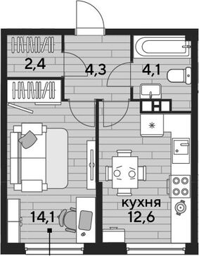 1-комн. квартира фото 0