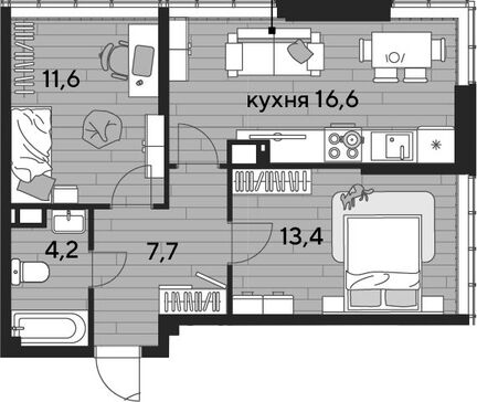 3-комн. квартира фото 0
